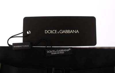Shop Dolce & Gabbana Wide Belt Silk Men's Cummerbund In Silver