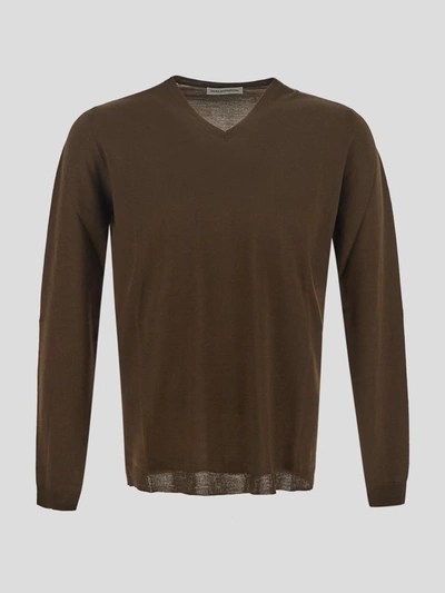 Shop Goes Botanical V-neck Sweater In Brown