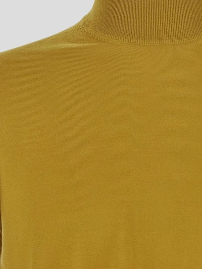 Shop Goes Botanical Mock Neck Sweater In Dark Yellow