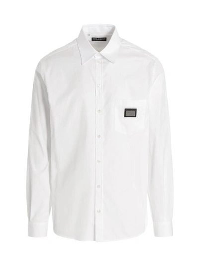 Shop Dolce & Gabbana 'dg Essential' Shirt In White