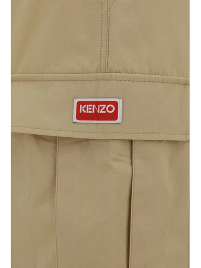 Shop Kenzo Bermuda Shorts In Beige
