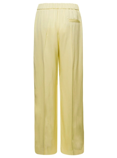 Shop Jil Sander Yellow High Wasited Trousers In Viscose Woman