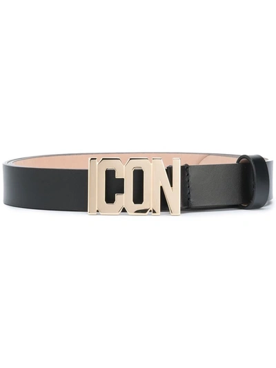 Shop Dsquared2 Leather Belt In Black