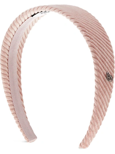 Shop Maison Michel Corduroy Headband In Pink