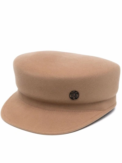 Shop Maison Michel Abby Wool Hat In Camel