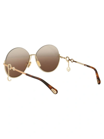 Shop Chloé Chloe Sunglasses In 003 Gold Gold Brown