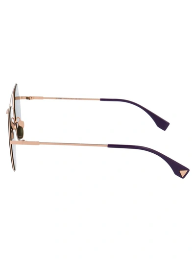 Shop Fendi Sunglasses In Ddbap Gold Copper