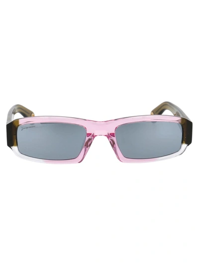 Shop Jacquemus Sunglasses In Multi Pink