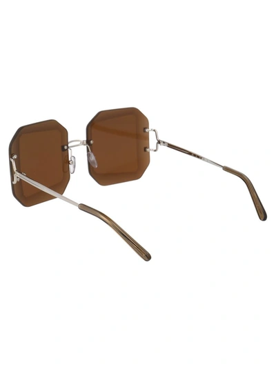 Shop Marni Eyewear Marni Sunglasses In 028 Palladium