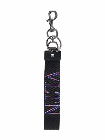 Shop Valentino Garavani Key Tag Accessories In Black