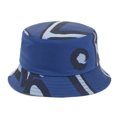 Shop Berluti Giant Scritto Bucket Hat In Blue