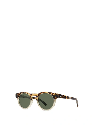Shop Mr Leight Mr. Leight Sunglasses In Bohemian Tortoise-12k Matte White Gold/green