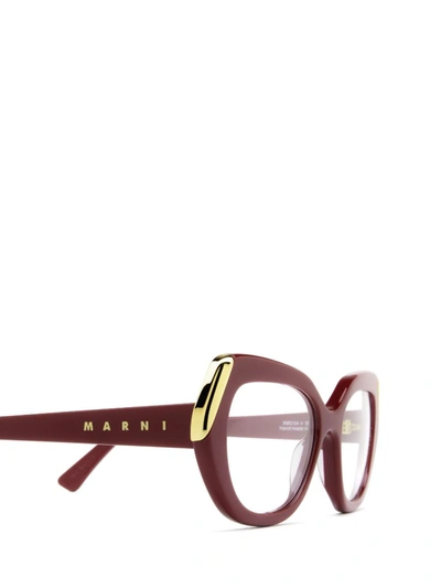 Shop Marni Eyeglasses In Bordeaux