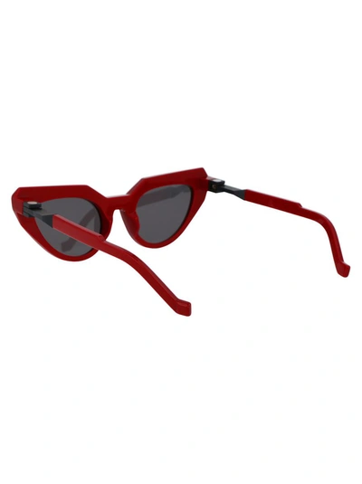 Shop Vava Eyewear Sunglasses In Red|black Flex Hinges|black Lenses