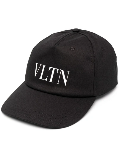Shop Valentino Garavani Logo Hat. Accessories In Black
