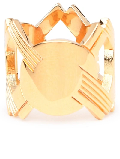 Shop Leda Madera Anita Brass Ring In Gold