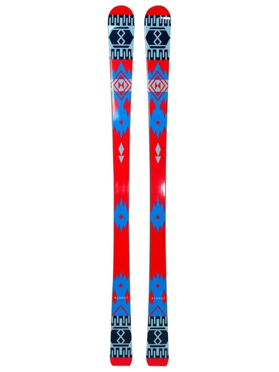 Shop Alanui Icon Skis In Wood Mix In Red