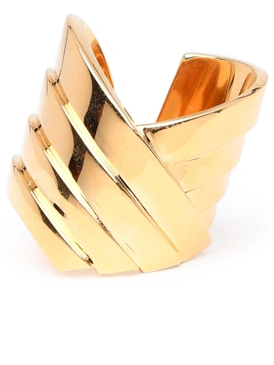Shop Leda Madera Susan Brass Ring In Gold