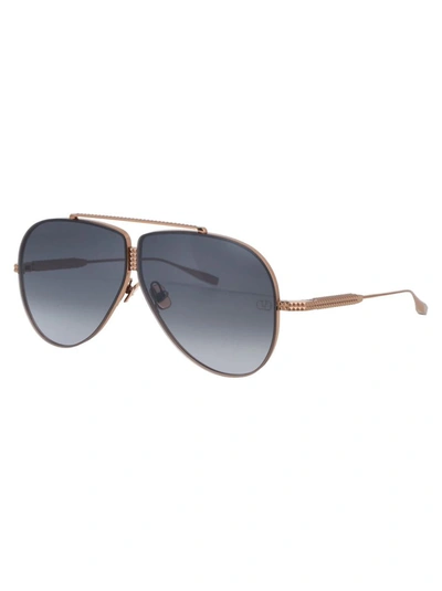 Shop Valentino Garavani Sunglasses In Rose Gold W/ Dark Grey Black Flash Mirror