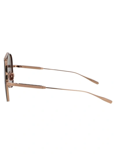 Shop Valentino Garavani Sunglasses In Rose Gold W/ Dark Grey Black Flash Mirror