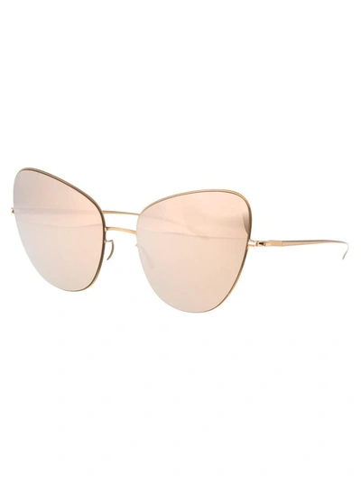 Shop Mykita Sunglasses In 295 E12 Champagne Gold Champagne Gold