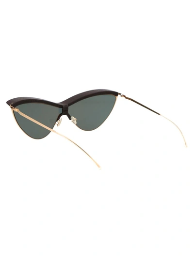 Shop Mykita Sunglasses In 307 Mh8 Ebony Brown Champagne Gold Champagne Gold Shield