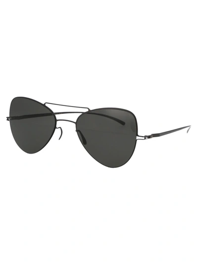 Shop Mykita Sunglasses In 195 E6 Dark Grey Dark Purple Flash
