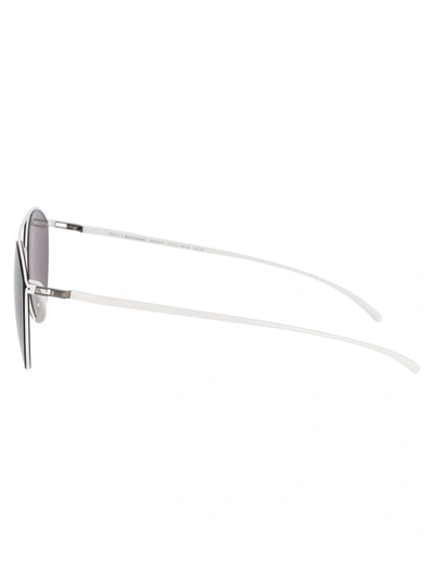 Shop Mykita Sunglasses In 333 E13 White Warm Grey Flash