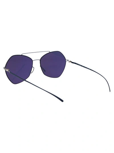 Shop Mykita Sunglasses In 261 E10 Dark Blue Indigo Solid