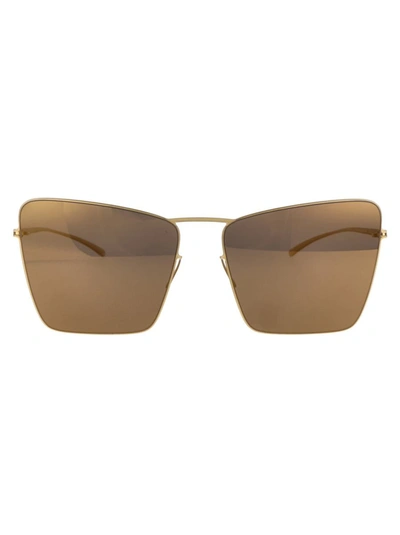 Shop Mykita Sunglasses In 188 E2 Gold Gold Flash
