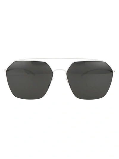 Mykita Mmesse016 Sunglasses In 333 E13 White Dark Grey Solid