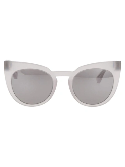 Mykita Mmraw005 Sunglasses In 817 Raw Coconut Water Warm Grey Flash