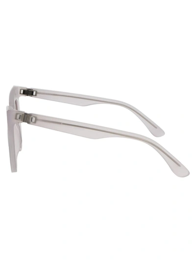 Mykita Mmraw005 Sunglasses In 817 Raw Coconut Water Warm Grey Flash