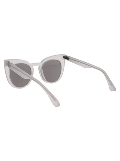 Mykita Mmraw005 Sunglasses In 817 Raw Coconut Water Warm Grey Flash