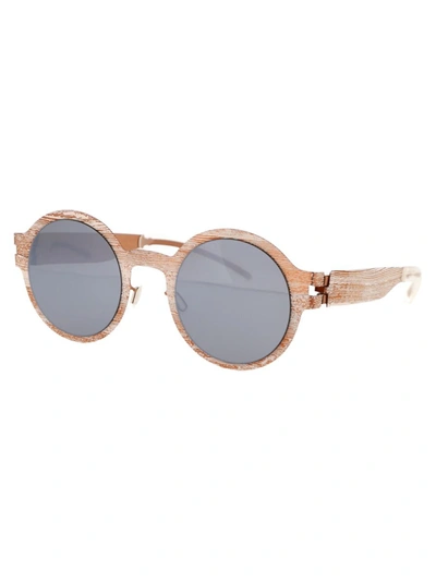 Shop Mykita Sunglasses In 280 Rgd Lg Pinw Brown Flash