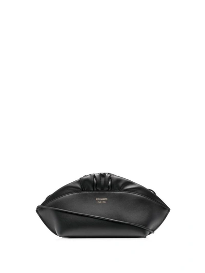 Shop Ree Projects Ann Baguette Leather Handbag In Black