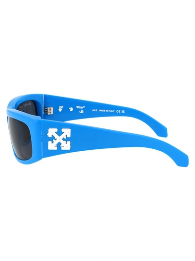 Shop Off-white Sunglasses In 4507 Blue