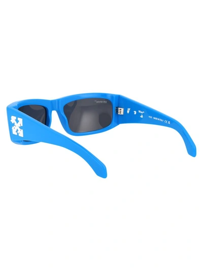 Shop Off-white Sunglasses In 4507 Blue
