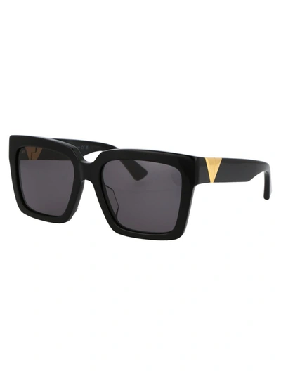 Shop Bottega Veneta Sunglasses In 001 Black Black Grey