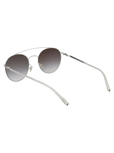 Shop Mykita Sunglasses In 051 Shiny Silver | Warm Grey Flash