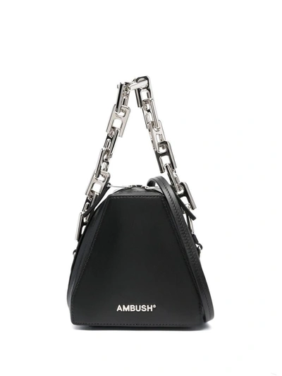 Shop Ambush Small Leather Crossbody Bag In Black