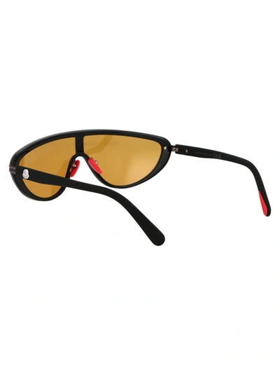 Shop Moncler Sunglasses In 01e Black