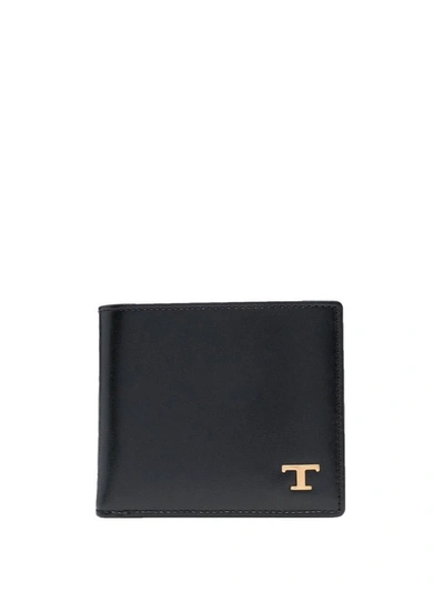 Shop Tod's Bi-fold T Timeless Wallet Accessories In Black