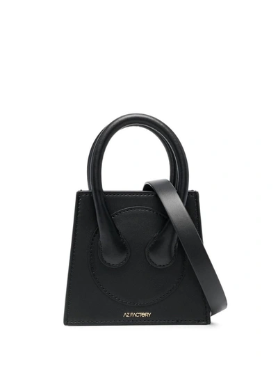 Shop Az Factory By Ester Manas Az Factory X Ester Manas Leather Mini Crossbody Bag In Black