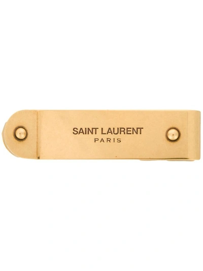 Shop Saint Laurent Banknote Clips Accessories In Metallic