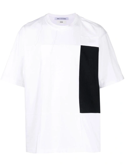 Shop Children Of The Discordance Cotton Patchwork T-shirt In White