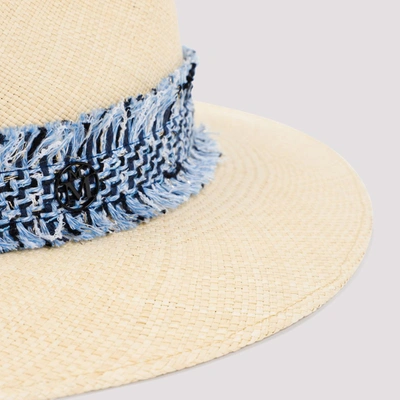 Shop Maison Michel Henrietta Tweed Hat In Nude &amp; Neutrals