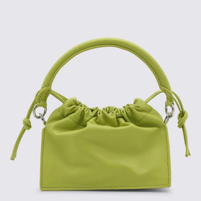 Shop Yuzefi Green Leather Bom Shoulder Bag