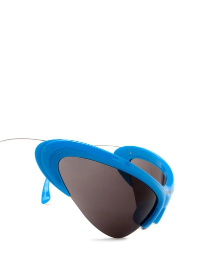 Shop Balenciaga Sunglasses In Light-blue