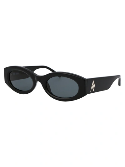 Shop Attico The  Sunglasses In Black/silver/grey